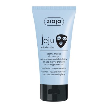 Ziaja jeju młoda skóra, czarna maska do twarzy, 50 ml
