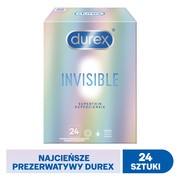 Durex Invisible, prezer, dla większej bliskości, 24 szt