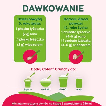 Colon Crunchy, proszek, smak truskawkowy, 150 g
