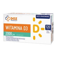 DOZ PRODUCT Witamina D3 2000 j.m., kapsułki miękkie, 120 szt.