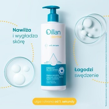 Zestaw 2 x Oillan Derm+, kremowy żel do mycia ciała, 400 ml
