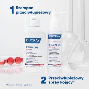 Ducray Kelual DS Intensive, kojący spray przeciwłupieżowy, 100 ml
