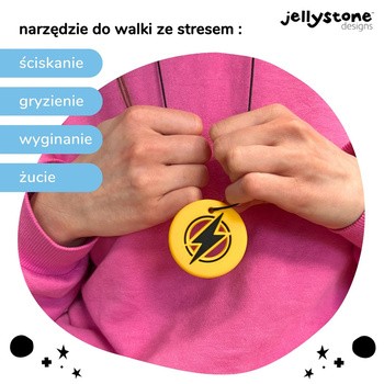 Jellystone Designs, gryzak terapeutyczny Żółta błyskawica, 1 szt.