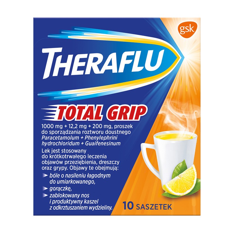 Theraflu Total Grip proszek do sporządzania roztworu doustnego 10