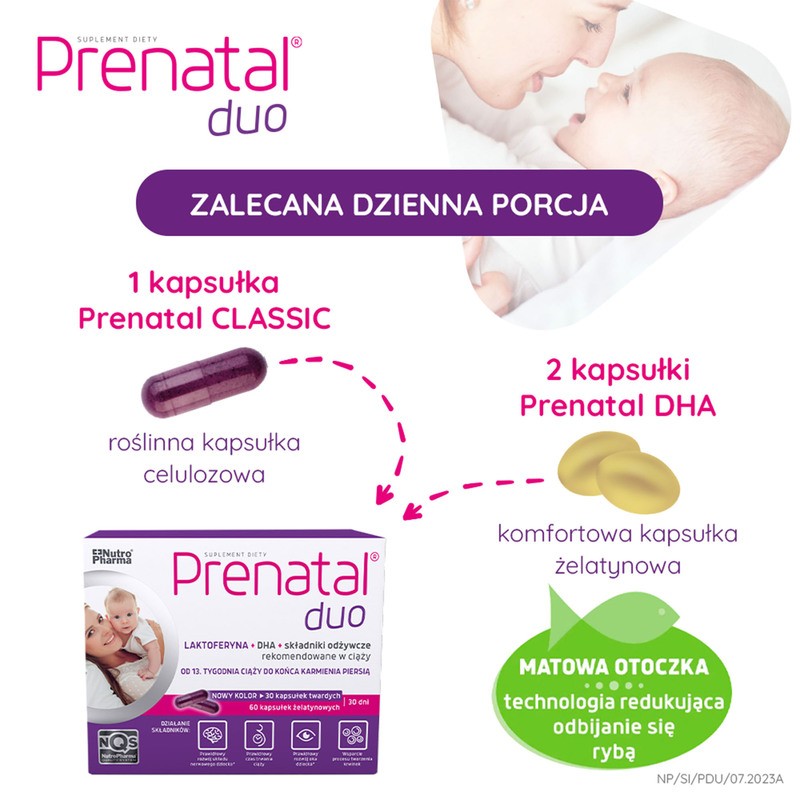 Prenatal Duo Witaminy Dla Kobiet W Ciąży Od 13 Tygodnia I Karmiących Piersią Kapsułki 60 0860