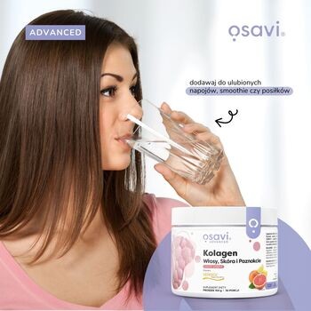 Osavi Kolagen Włosy, Skóra i Paznokcie, proszek, smak cytrynowo-grejpfrutowy, 150 g