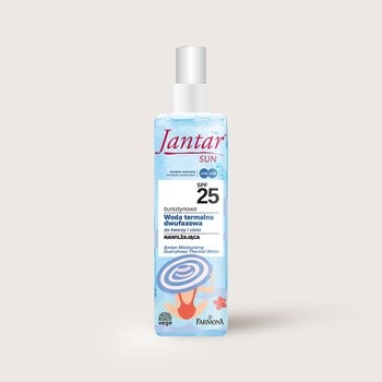 Jantar Sun, dwufazowa woda termalna do twarzy i ciała, SPF 25, 200 ml