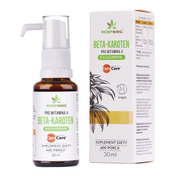 HempKing Beta-Karoten Prowitamina A, krople, 30 ml