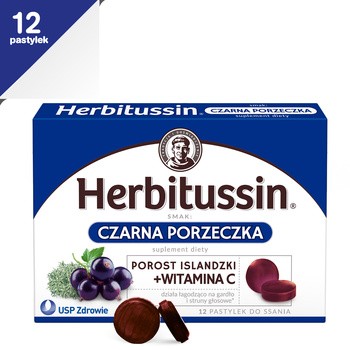 Herbitussin Porost Islandzki, pastylki do ssania, 12 szt.