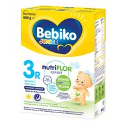 Bebiko Junior 3R NUTRIflor Expert, odżywcza formuła na bazie mleka z kleikiem ryżowym, powyżej 1. roku życia, proszek, 600 g https://azcdn.doz.pl/image/d/product/5157236c-scale-180x180.png