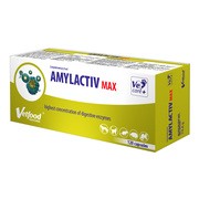 Vetfood Amylactiv Max, preparat enzymatyczny dla psów, kotów i małych zwierząt towarzyszących, kapsułki, 120 szt. https://azcdn.doz.pl/image/d/product/215ba6d9-scale-180x180.png