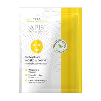 Apis Your Home Spa, rozświetlajaca maska w płacie, 20 g