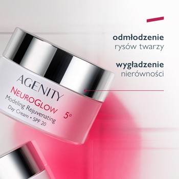 Agenity 5° Neuroglow, modelujący krem odmładzający na dzień, SPF 20, 50 ml