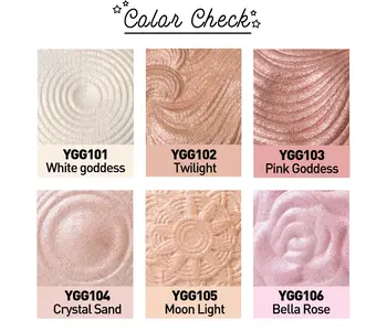J.Cat Beauty, You Glow Girl, Wypiekany rozświetlacz do twarzy i ciała, 106 Bella Rose, 8,5 g
