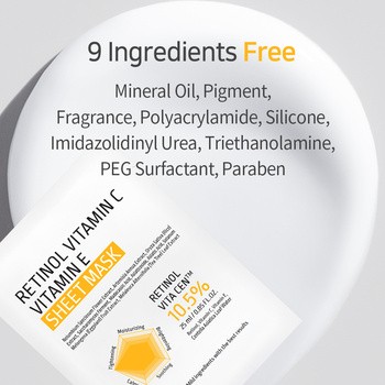 APLB Retinol Vitamin C Vitamin E Sheet Mask, maska w płachcie na twarz z retinolem oraz witaminami C i E, 25 ml