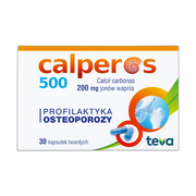 Calperos 500, 200 mg jonów wapnia, kapsułki twarde, 30 szt.