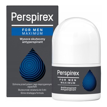 Perspirex for Men Maximum, antyperspirant dla mężczyzn w kulce, 20 ml