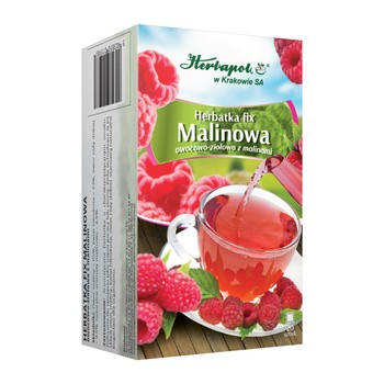 Herbatka malinowa, fix, 3 g, 20 szaszetek, Herbapol Kraków