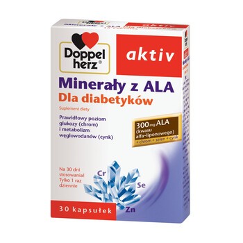 Doppelherz aktiv Minerały z ALA dla diabetyków, kapsułki, 30 szt.