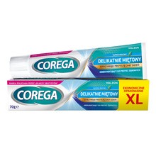 Corega Super Mocny Delikatnie Miętowy, krem do protez zębowych, 70 g