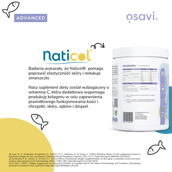 Osavi Kolagen Rybi, proszek, naturalny aromat cytrynowy, 360 g