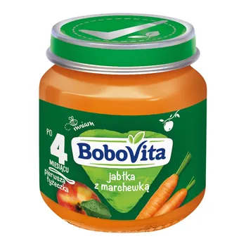 BoboVita, jabłka z marchewką, 4 m+, 125 g
