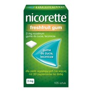 alt Nicorette FreshFruit Gum, 2 mg, guma do żucia, 105 szt.