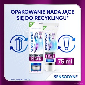 Sensodyne Clinical Repair Active White, pasta do zębów, 75ml