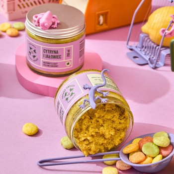 Mydlarnia 4Szpaki, Rozświetlający peeling cukrowy, cytryna i jałowiec, 250ml