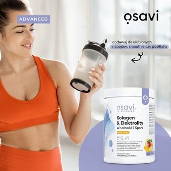 Osavi Kolagen & Elektrolity Witalność i Sport, proszek, smak ananas-mango, 390 g