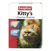 Beaphar Kitty`s + Taurine - biotine, tabletki witaminowe dla kotów, 75 szt. https://azcdn.doz.pl/image/d/product/b5beb9df-scale-180x180.png
