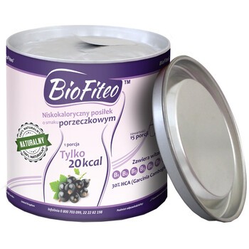 BioFiteo, proszek o smaku porzeczkowym, 300 g (puszka)