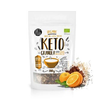 Diet-Food, Bio Granola Keto, Kakao, 200 g