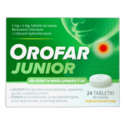 Orofar Junior (Orofar Total Action), tabletki do ssania, 24 szt.