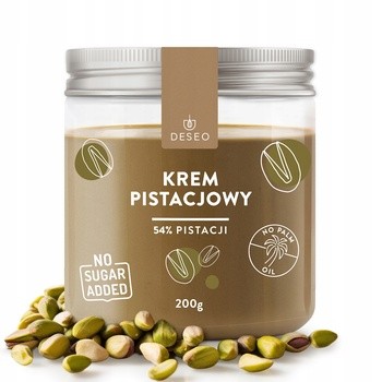 Deseo, krem pistacjowy 54%, bez dodatku cukru, 200 g