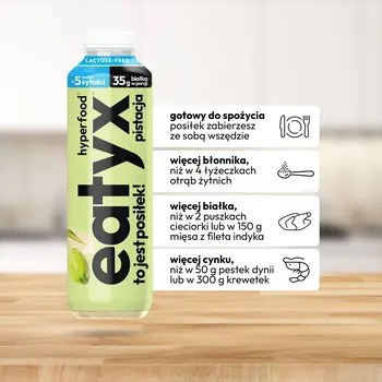Eatyx Hyperfood Pistacja, posiłek w płynie, bez laktozy, 500 ml