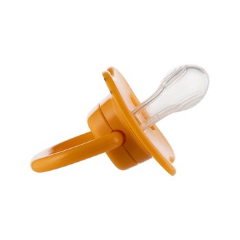 Canpol Babies, smoczek uspokajający, silikonowy symetryczny, 0-6 m, BabiesBoo pomarańczowy, 1 szt.