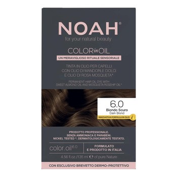 NOAH Color In Oil, olejkowa farba do włosów, 6.0 Dark Blond, 135 ml
