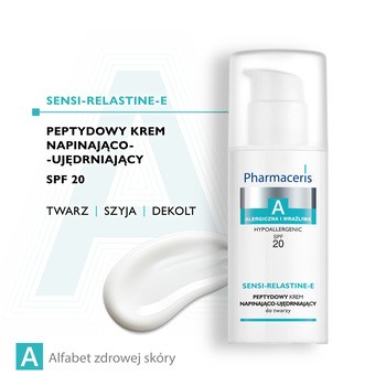 Pharmaceris A Sensi-Relastine-E, peptydowy krem napinająco-ujędrniający, SPF 20, 50 ml