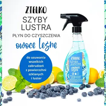 Zielko, Płyn do szyb i luster, owoce leśnie, 500 ml