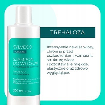 Sylveco Pure Line, szampon odbudowująco-nawilżający, 300 ml