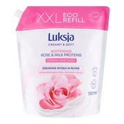Luksja Creamy & Soft, wygładzające mydło w płynie, Róża i Proteiny Mleka, refill, 1,5 l https://azcdn.doz.pl/image/d/product/3d9f9885-scale-180x180.png