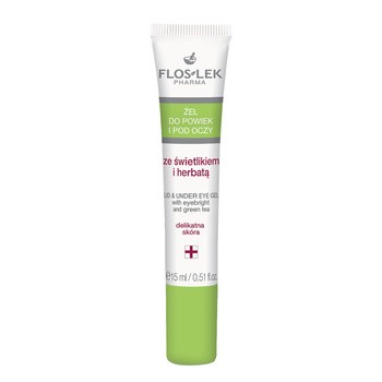 Flos-Lek Pharma, żel do powiek i pod oczy, ze świetlikiem i herbatą, 15 ml