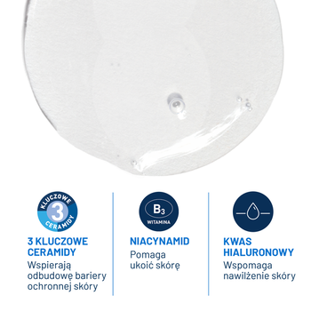 Zestaw CeraVe, oczyszczający żel do mycia z ceramidami dla skóry normalnej i tłustej, 473 ml + nawilżający krem do twarzy z ceramidami, 52 ml
