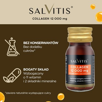 Zestaw Salvitis Collagen, kolagen do picia, płyn, 30 ml x 45 szt.