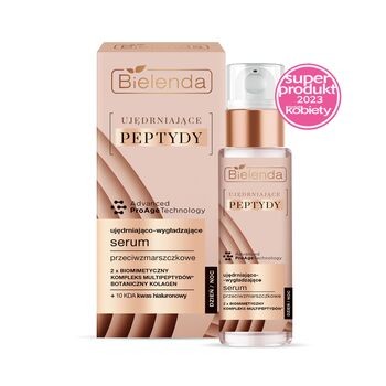 Bielenda Ujędrniające Peptydy, ujędrniająco-wygładzające serum przeciwzmarszczkowe, dzień, noc, 30 ml
