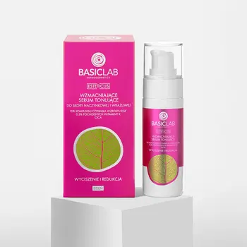 BasicLab Esteticus, wzmacniające serum tonujące do skóry naczynkowej i wrażliwej, 30 ml