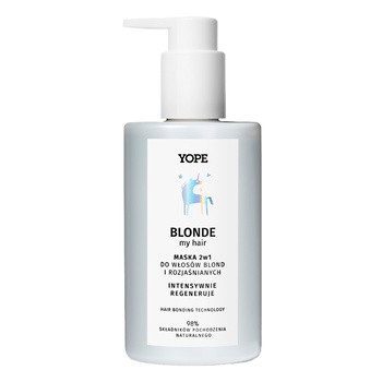 Yope Blonde my Hair, odżywka-maska do włosów 2w1 do włosów blond i rozjaśnianych, 300 ml