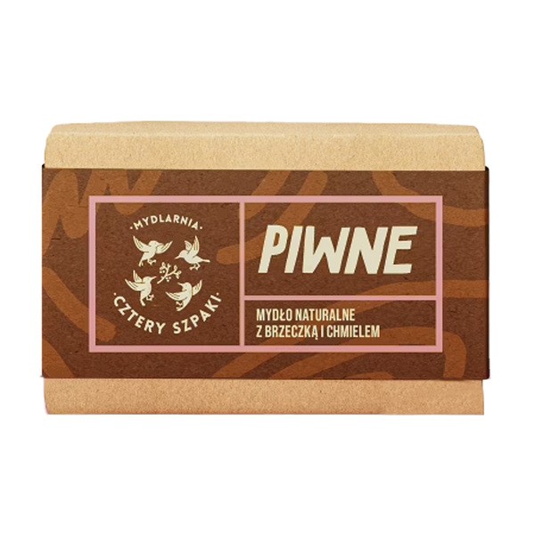 Cztery Szpaki Mydlarnia 4 Szpaki, Seife natürlich am Stück, Piwne, 110 g