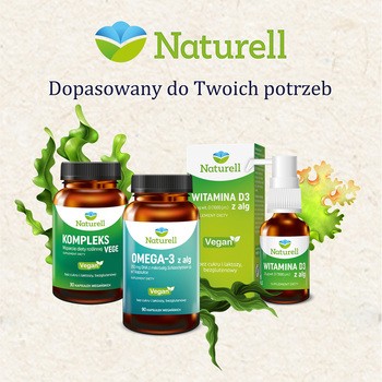 Naturell Omega-3 z alg, kapsułki, 90 szt.